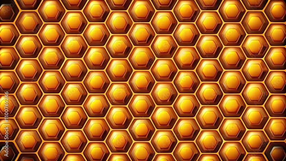 Poster simple geometric print of dark bee honeycomb cells with copy space for creative projects and backgro