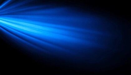Abstract Blue Light Design on Black Background