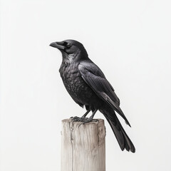 Fototapeta premium Crow on a log