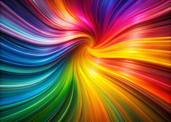 Obraz premium Surreal Abstract Rainbow Stripes: A Vivid Colorful Background Ideal for Creative Projects and Visual Art, Featuring Dynamic Patterns and Fluid Motion for Unique Aesthetics