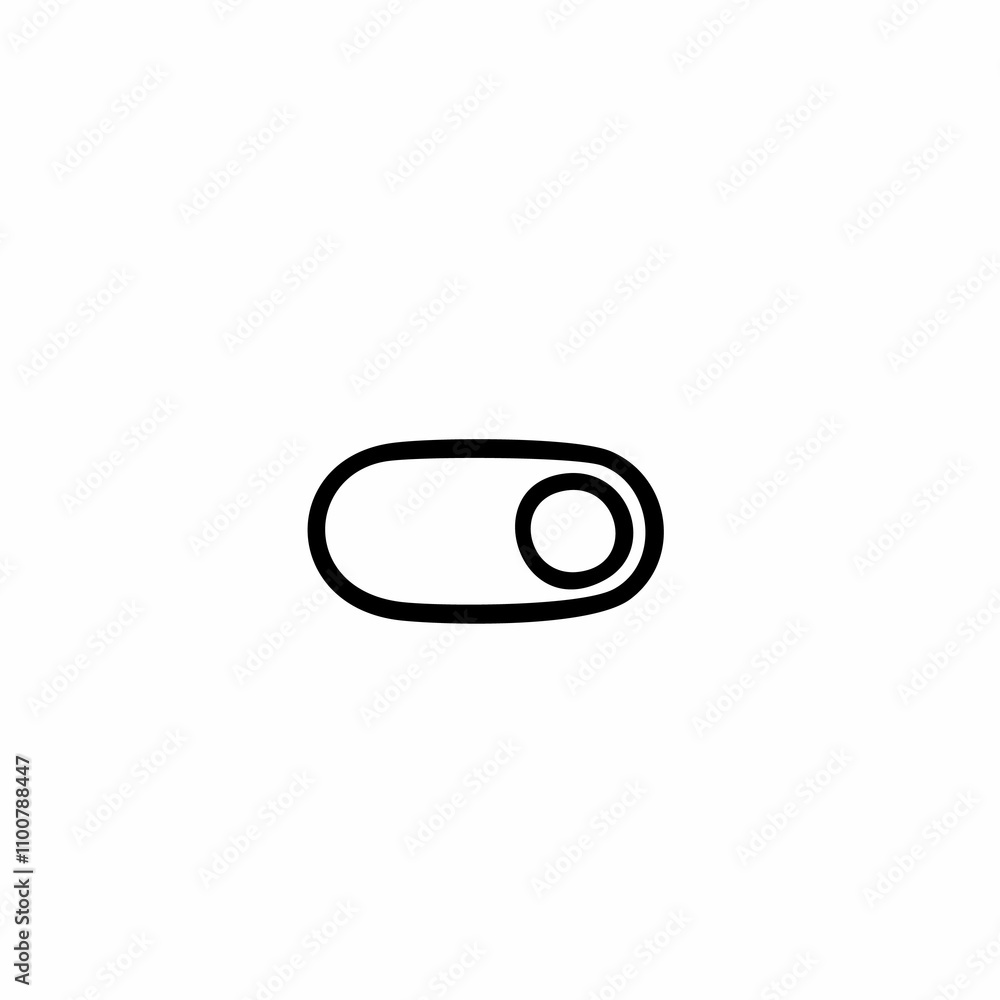 Poster minimalist toggle switch icon - on/off, enable/disable, and switch symbol in line art