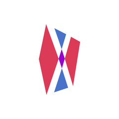 Obraz premium letter x logo abstract geometric shape