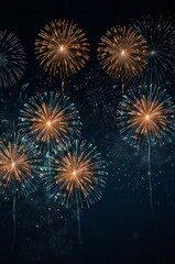 Fototapeta premium fireworks on the night sky