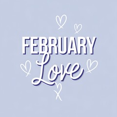 Obraz premium February Love Hearts Design Romantic Graphic