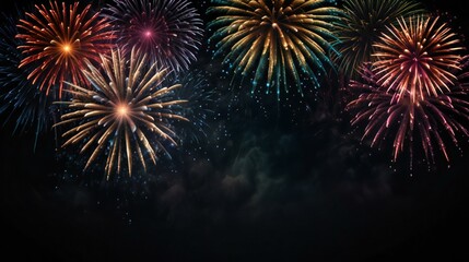 fireworks in the night sky