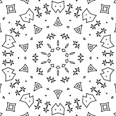 Obraz premium Circular pattern in mandala shape for Henna Mehndi tattoo decoration. Decorative ornament in ethnic oriental style