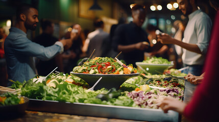 Obraz premium preparing refreshing salad