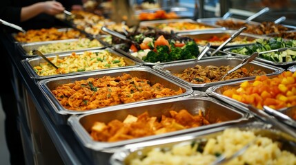 Obraz premium Vibrant Display of International Culinary Delights