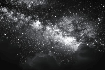 Stunning Starry Night Sky with Galaxy and Nebulae