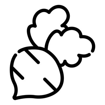 recommend clip art: radish Line Icon