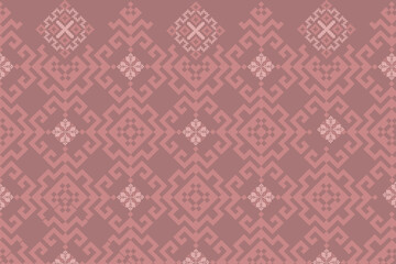 Art Abstract with Pixel Art Designs. Traditional Cross Stitch needlework. Geometric Ethnic Pattern, Embroidery, Textile Ornamental, Fabric, Hand Stitch Pattern, Cultural Stitching Pixel Art
