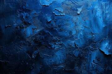 Fototapeta premium Abstract Blue Grunge Night Texture - Cracked, Distressed, Rough Surface