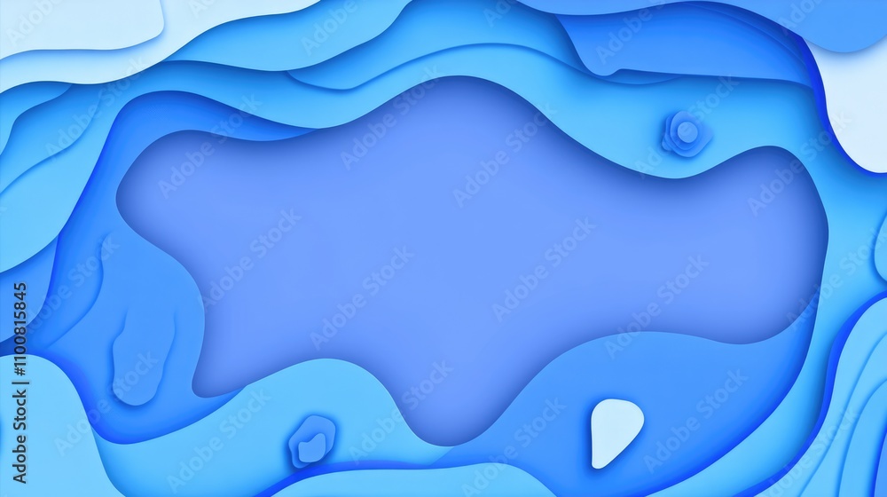 Poster soft flows of blue tones blend seamlessly, creating a tranquil, winter-inspired texture. the abstrac