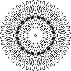 Circular pattern in mandala shape for Henna  Mehndi  tattoo  decoration. Decorative ornament in ethnic oriental style