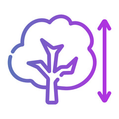 Obraz premium height Gradient icon