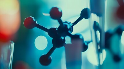 Molecular model of life's building blocks, representing the intricate structure of DNA and proteins, symbolizing the fundamental elements that define life and its complexity.