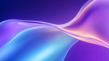 Naklejka premium Abstract Vibrant Gradient Wave Texture Iridescent Holographic Background 3D Render for Modern Design