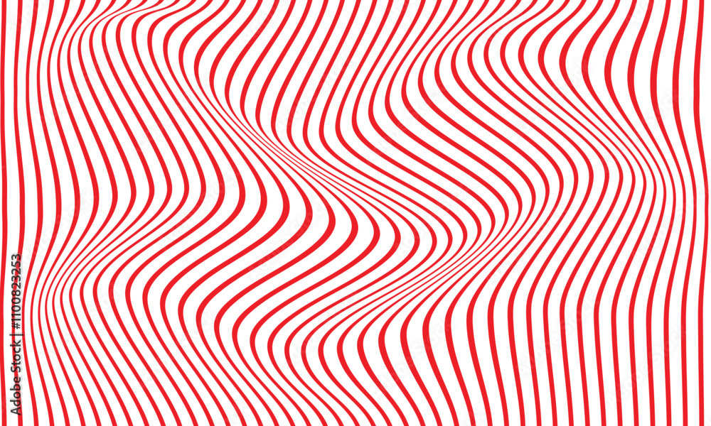 Poster abstract simple red thin wave line pattern can be used background.