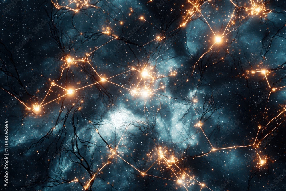 Poster innovative digital constellation design for connected light nodes and circuit pathways in navy techn