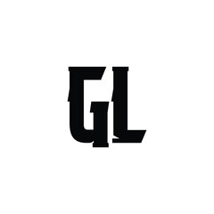 GL monogram logo design letter text name symbol monochrome logotype alphabet character simple logo