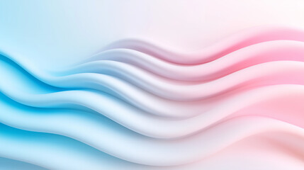 Obraz premium A wave design in soft pastel color, gently flowing across the frame, resembling an abstract ocean wave.