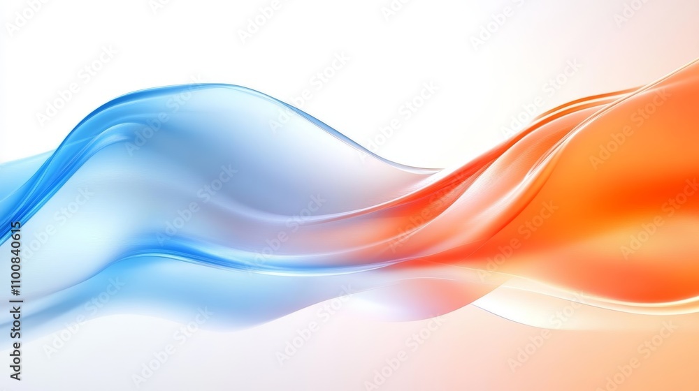 Poster abstract colorful gradient fluid wave design background digital art