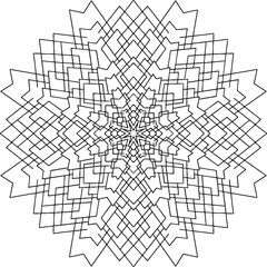 Obraz premium Circular pattern in mandala shape for Henna Mehndi tattoo decoration. Decorative ornament in ethnic oriental style