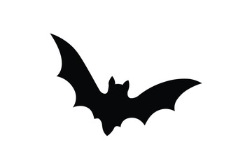 Fototapeta premium Black silhouette bats flying at night. halloween bat and bats. halloween bat. Horrifying illustrative image for Halloween.