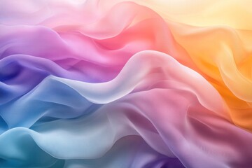 Obraz premium Abstract background of colorful fabric with soft flowing waves.
