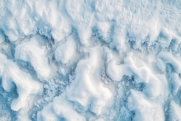 Fototapeta premium Aerial View of Frozen Sea Surface Background