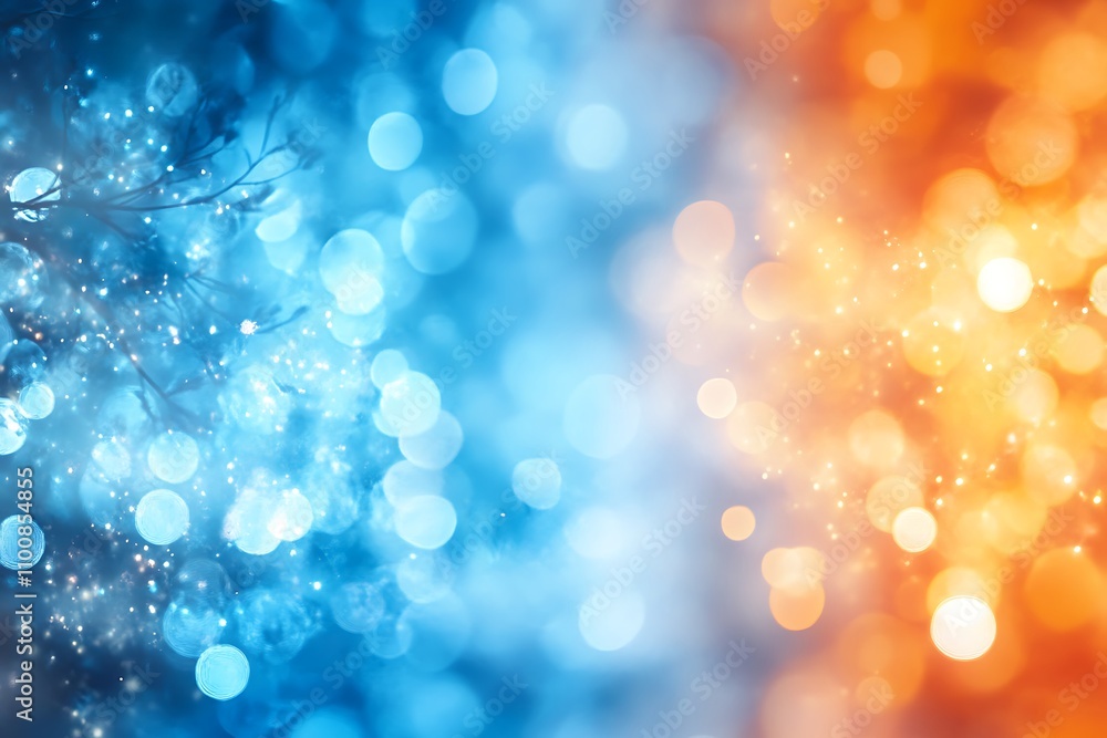 Canvas Prints dark blue design and orange gradient abstract background design banner with blur design