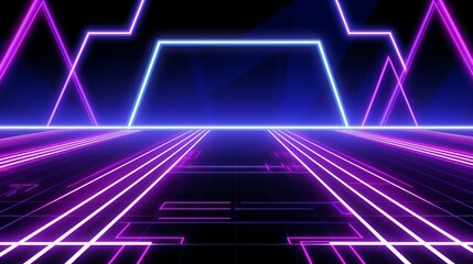 Fototapeta premium Futuristic Blue Technology Pattern Wave Illustration with Glowing Lines and Textures for Web Backgrounds