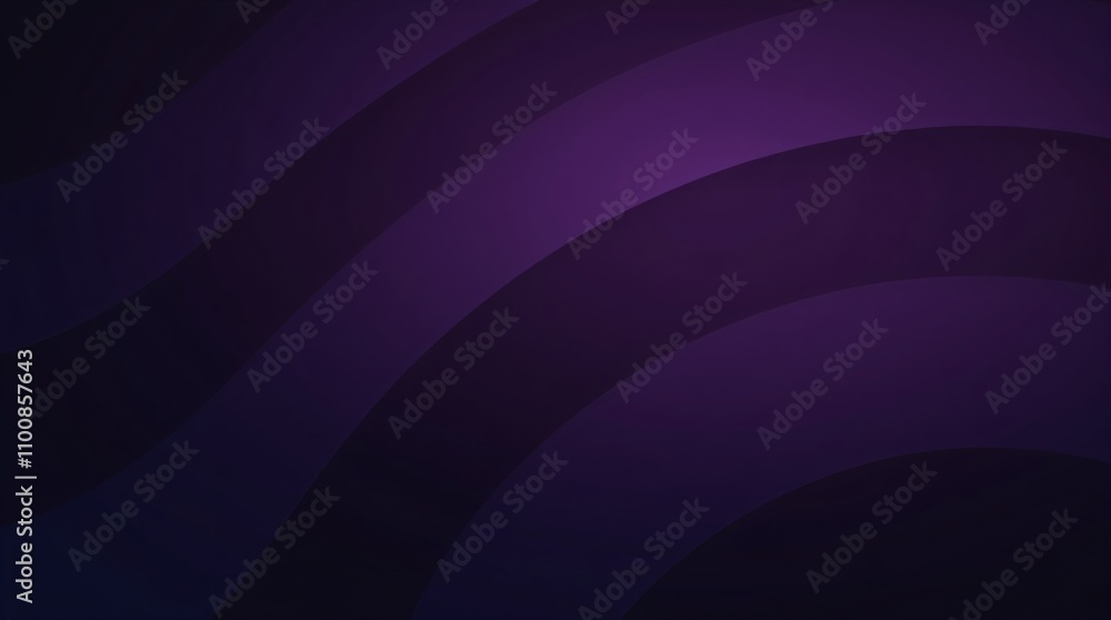 Poster abstract dark purple and violet wavy background with smooth gradient. modern design for design wallp