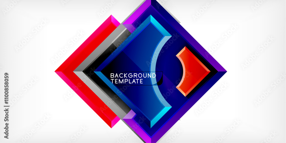 Aufkleber Geometric design abstract background - circles and triangles