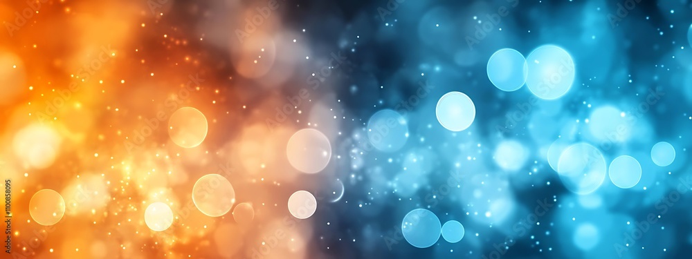 Wall mural dark blue design and orange gradient abstract background design banner with blur design