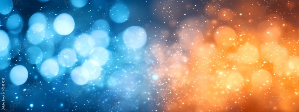 Wall mural dark blue design and orange gradient abstract background design banner with blur design