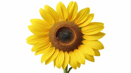 Obraz premium there is a yellow sunflower with a green stem in a vase
