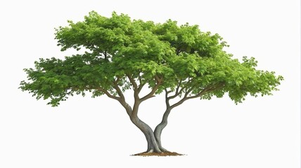 Obraz premium there is a tree that is standing alone on a white background