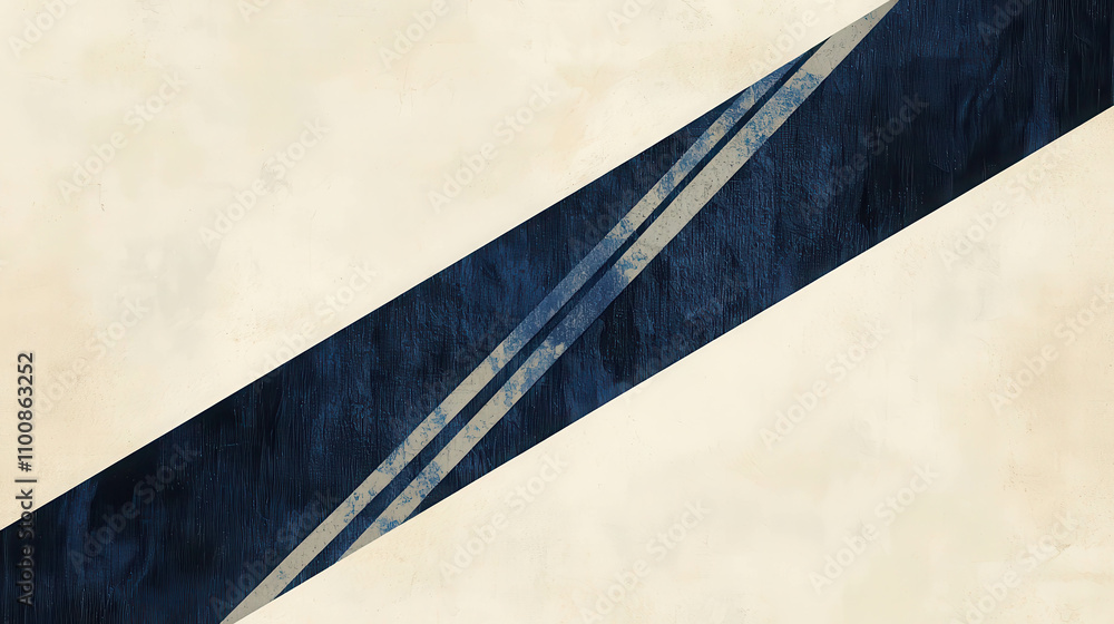 Poster abstract diagonal pattern with dark blue and light textures on a neutral background