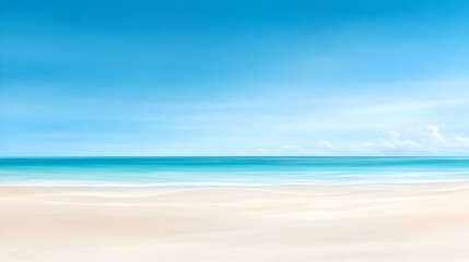 Obraz premium Sandy beach and calm ocean landscape