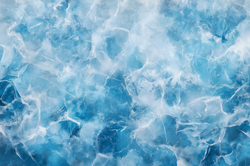 Obraz premium Aerial View of Frozen Winter Water Surface