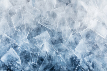 Obraz premium Aerial View of Frozen Winter Water Surface