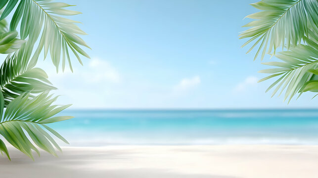 Tropical beach travel theme in summer