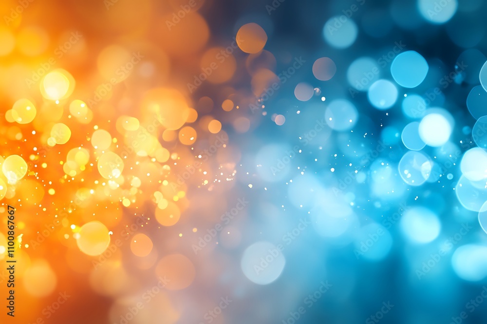 Wall mural dark blue design and orange gradient abstract background design banner with blur design