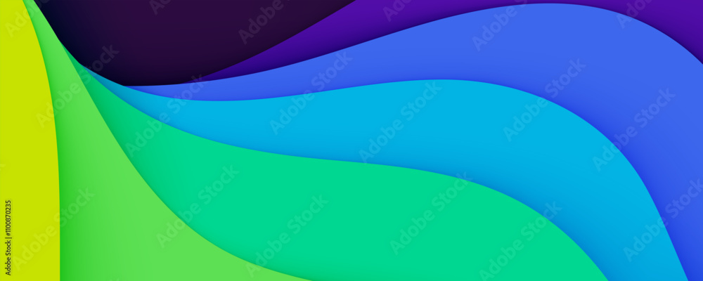 Poster colorful abstract wavy shape background gradient design vector