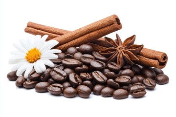 Roasted Coffee Beans with Cinnamon and Star Anise