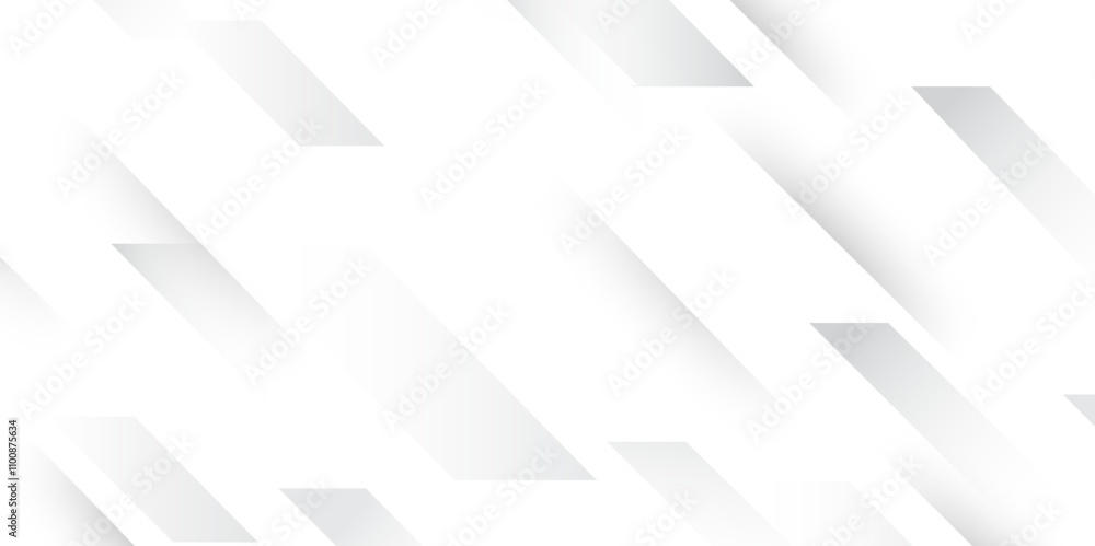 Poster Abstract geometric white and gray color arrow background. vector minimalist simple and modern background. abstract shiny technology Banner, brochure, motion presentation background. Vector design.
