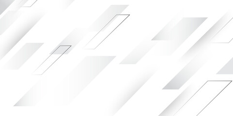 Fototapeta premium Abstract geometric white and gray color arrow background. vector minimalist simple and modern background. abstract shiny technology Banner, brochure, motion presentation background. Vector design.