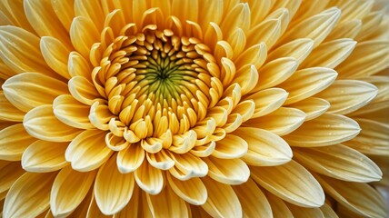 there is a close up of a yellow flower with a green center
