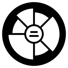 Obraz premium pie chart glyph icon